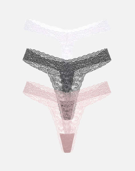 GUESS 3PACK BASIC LACE THONG LENJERIE IMTIMA DE DAMA