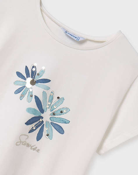 MAYORAL BLUZA CU CU MANECA SCURTA BRODATA