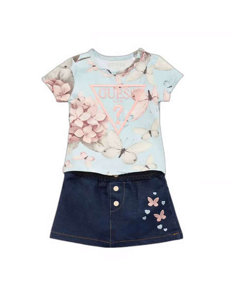GUESS STR JERSEY_T-SHIRT + SKIRT SET DE COPII GIRL