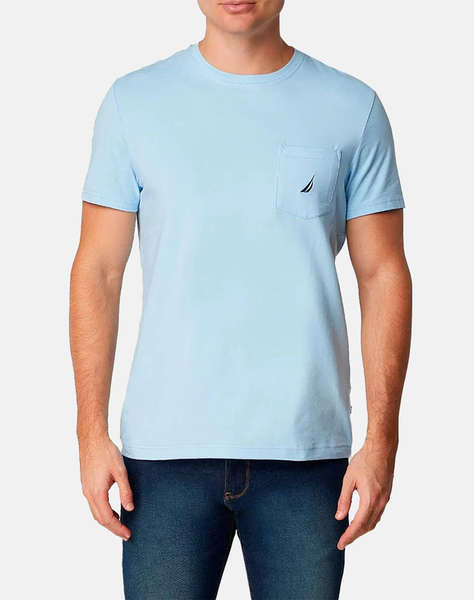 NAUTICA BLUZA T-SHIRT ΚΜSS ANCHOR POCKET TEE