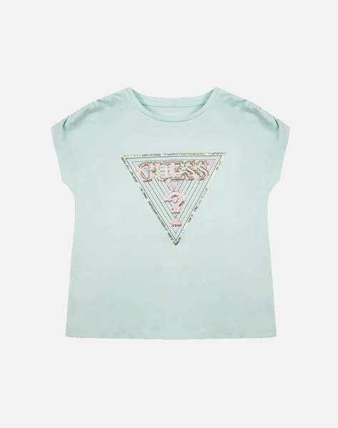 GUESS BATWING SS T-SHIRT - MID ORGANIC CO STR JERSEY 160 BLUZA G