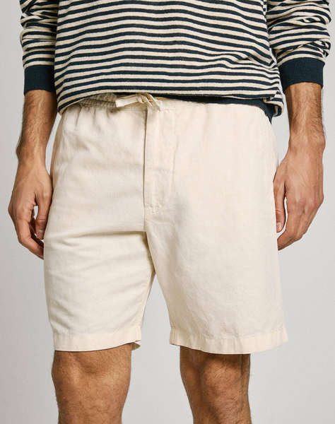 PEPE JEANS DROP 3A RELAXED LINEN SMART SHORTS BERMUDE DE BARBATI