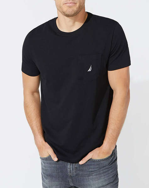 NAUTICA BLUZA T-SHIRT ΚΜSS ANCHOR POCKET TEE