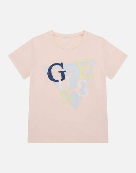 GUESS MIDI SS T-SHIRT - MID ORGANIC CO STR JERSEY 160 BLUZA G