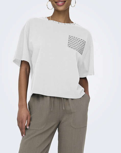 ONLY ONLTERZA S/S O-NECK TOP BOX JRS