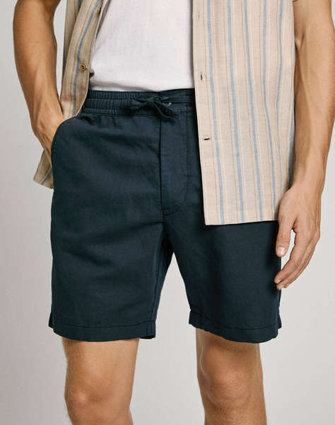 PEPE JEANS DROP 3A RELAXED LINEN SMART SHORTS BERMUDE DE BARBATI