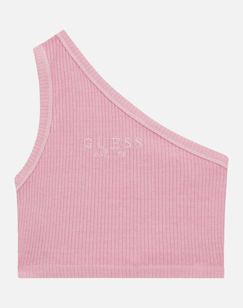 GUESS GARMENT DYE ONE SHOU - MID ORG CO STR RIB 5x2 280 BLUZA G