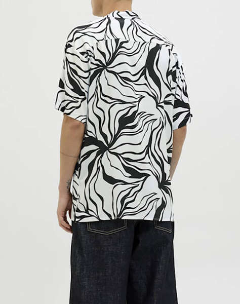 JACK&JONES JJJEFF MONOCHROME RESORT SHIRT SS