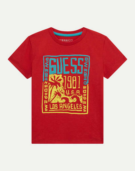 GUESS SS T-SHIRT - MID ORGANIC COTTON 160 BLUZA B
