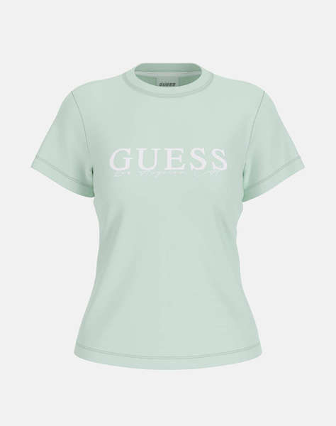 GUESS KAMELIE CN T-SHIRT - MID ORGANIC STRETCH JERSEY 180 BLUZA W