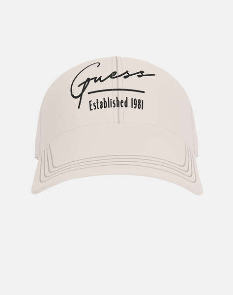 GUESS LOGO BASEBALL CAP - COTTON CAP DIAGONAL TWILL ACCESORII W