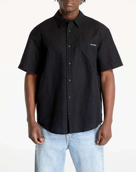 CALVIN KLEIN JEANS LINEN COTTON S/S SHIRT