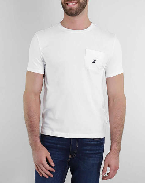NAUTICA BLUZA T-SHIRT ΚΜSS ANCHOR POCKET TEE