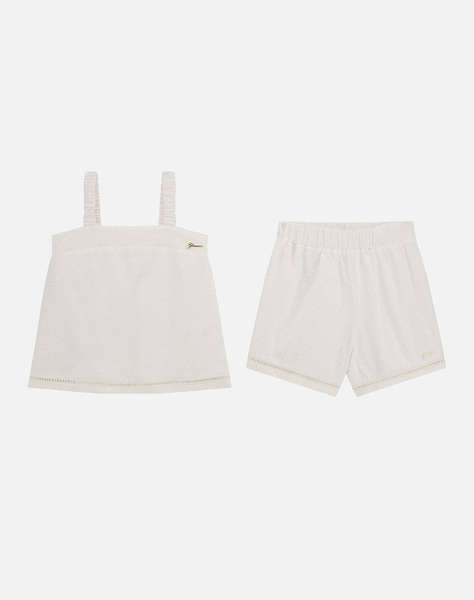 GUESS SET TANK TOP+SHORTS - MID MUSLIN PLUMETIE COTT.110 SET G