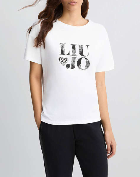 LIU JO WHITE_WA5J21__ECS T-SHIRT MODA M/C BLUZA DE DAMA