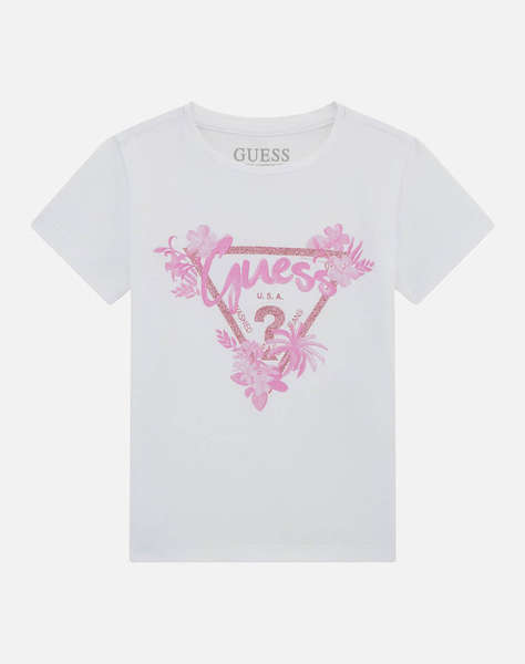 GUESS SS T-SHIRT - MID ORGANIC CO STR JERSEY 160 BLUZA G