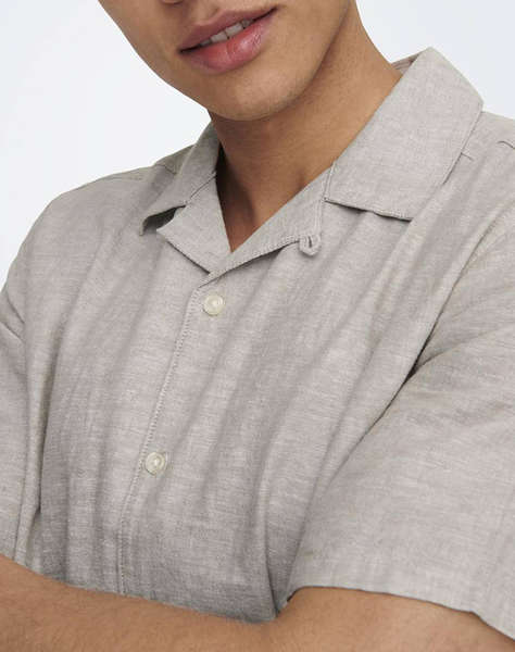 ONLY&SONS ONSCAIDEN LIFE SS SOLID RESORT LINENNOOS