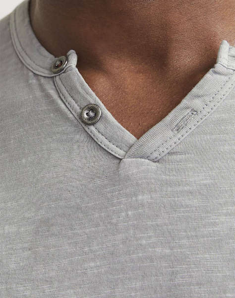 JACK&JONES JJESPLIT NECK TEE