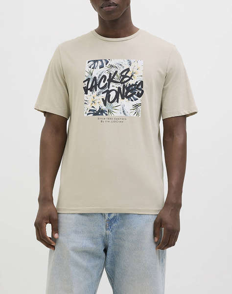 JACK&JONES JJHAWAII SHAPE TEE SS CREW NECK LN