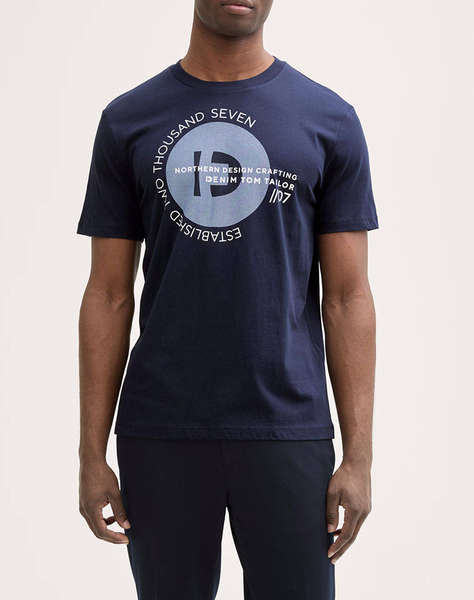 TOM TAILOR PRINTED T-SHIRT BLUZA DE BARBATI