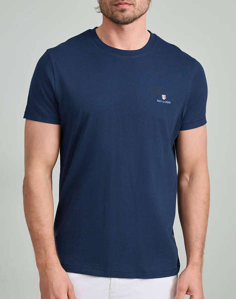 NAVY&GREEN BLUZA DECOLTEU