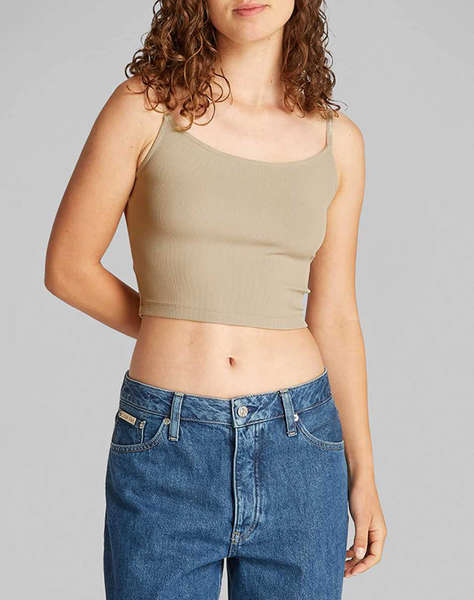 CALVIN KLEIN LOGO ELASTIC STRAPPY TOP