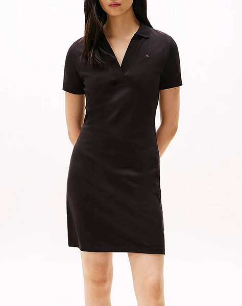 TOMMY HILFIGER SLIM OPEN NK POLO DRESS SS