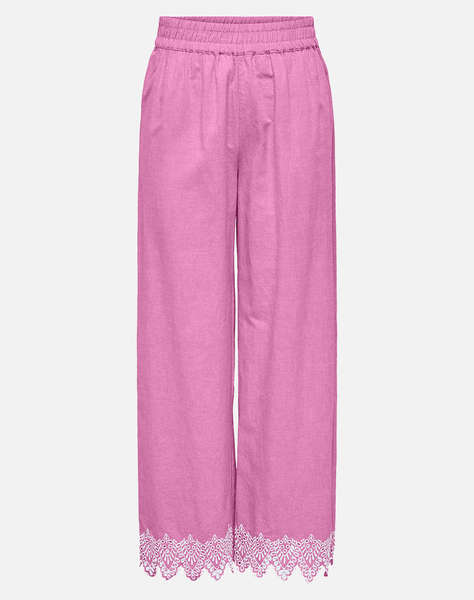 ONLY ONLPAULA TULUM EMB PULL-UP PANT WVN