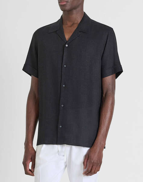 ANTONY MORATO MMSS00189FA400099 MIN OF 6 SHIRT HONOLULU RELAXED STRAIGHT FIT IN SOFT TOUCH VISCOSE LINEN BLEND FABRIC BLUZA DE BARBATI