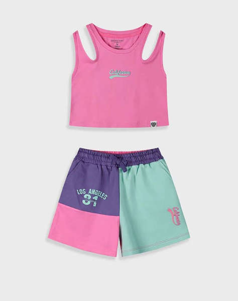 ENERGIERS SET ^BLUZA 95% BUMBAC -5% ELASTAN +PANTALONI SCURTI 100% BUMBAC