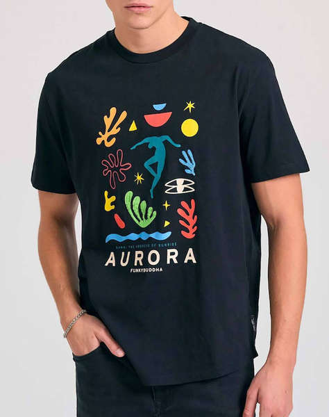 FUNKY Bluza de barbati Maneca Scurta Cu Imprimeu