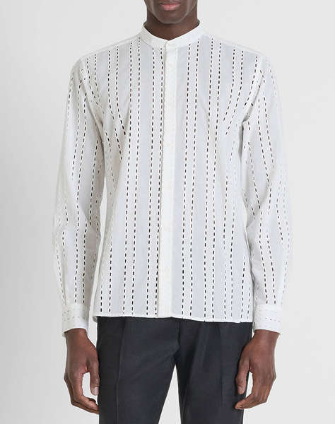 ANTONY MORATO MMSL00668FA440063 MIN OF 6 SHIRT MADRID REGULAR STRAIGTH FIT IN EMBROIDERED POPELINE COTTON FABRIC WITH LOGOED METAL BADGE CAMASA DE BARBATI
