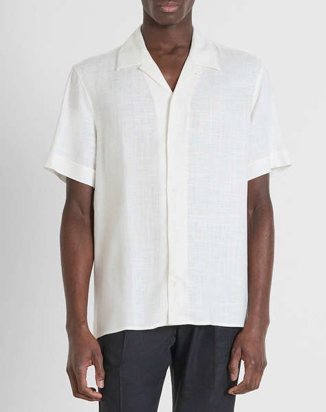 ANTONY MORATO MMSS00189FA400099 MIN OF 6 SHIRT HONOLULU RELAXED STRAIGHT FIT IN SOFT TOUCH VISCOSE LINEN BLEND FABRIC BLUZA DE BARBATI