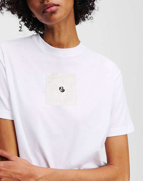 KARL LAGERFELD KLJ REGULAR CROCHET TEE