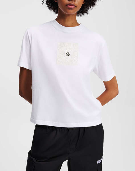 KARL LAGERFELD KLJ REGULAR CROCHET TEE