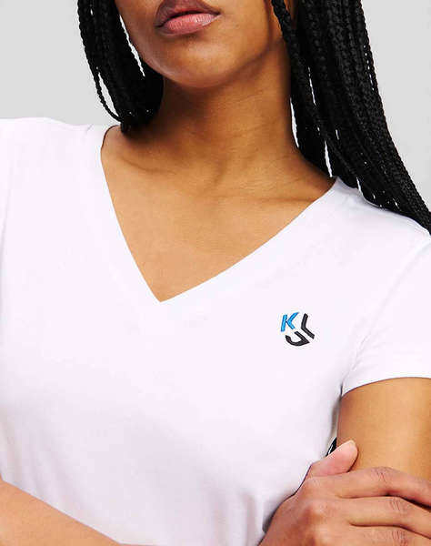 KARL LAGERFELD KLJ SLIM V-NECK TEE