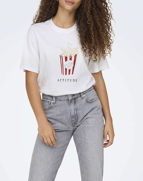 ONLY ONLBURST LIFE S/S POPCORN TOP BOX JRS