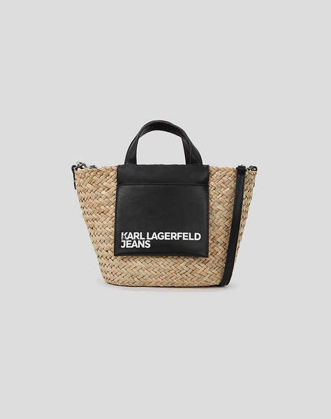 KARL LAGERFELD KLJ RAFFIA MINI TOTE (Dimensiuni: 22 x 22 x 13cm.)