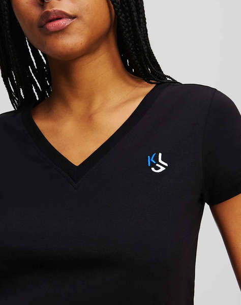 KARL LAGERFELD KLJ SLIM V-NECK TEE