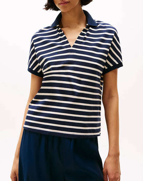 TOMMY HILFIGER LYOCELL OPEN-NK RELAXED POLO SS