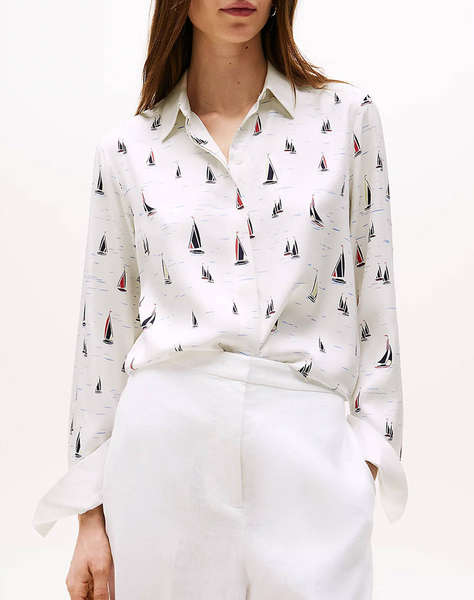 TOMMY HILFIGER FLUID VIS PRT REGULAR LS SHIRT