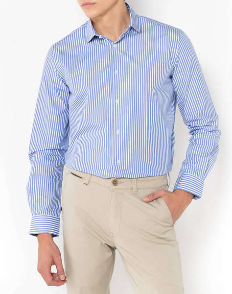 THE BOSTONIANS CAMASA ACORN POPLIN CUSTOM FIT Stripe POPLIN Semi-rex Custom FIT