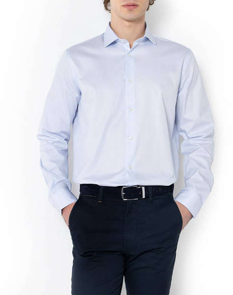 THE BOSTONIANS CAMASA ACORN POPLIN CUSTOM FIT Stripe POPLIN Semi-rex Custom FIT