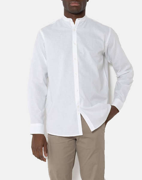 THE BOSTONIANS CAMASA BUMBAC ΛΙΝΟ CUSTOM FIT Plain COTTONLINEN Mao CustomFit