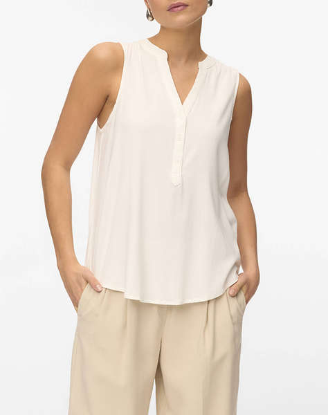 VERO MODA VMBELLA SL V-NECK TOP WVN GA NOOS