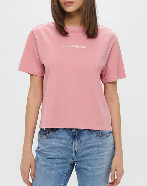 GUESS JEANS GJ SS CN BOXY EMBRO LOGO TEE BLUZA DE DAMA