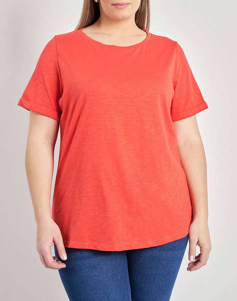 PARABITA Basic bluza de bumbac cu maneca scurta cu rever