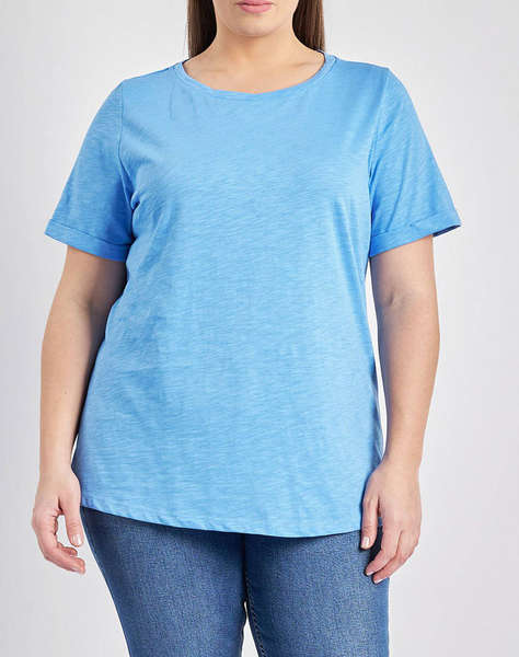 PARABITA Basic bluza de bumbac cu maneca scurta cu rever