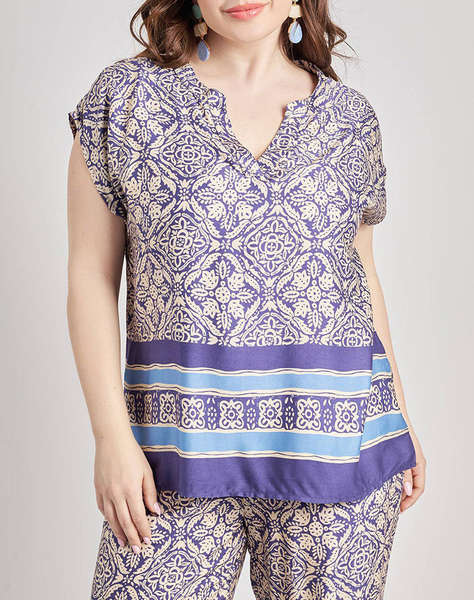 PARABITA Bluza boho din satin
