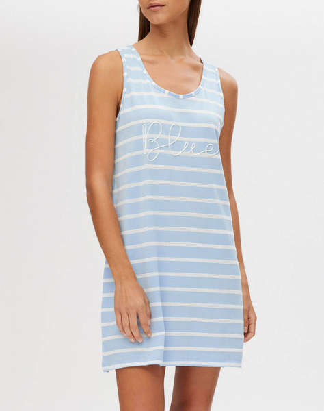 MINERVA CAM.NOAP.DAMA S/J JACQUARD CU DUNGI BLUE